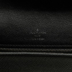 Louis Vuitton Taiga Selenga Clutch Bag Second M30782 Ardoise Black Leather Women's LOUIS VUITTON