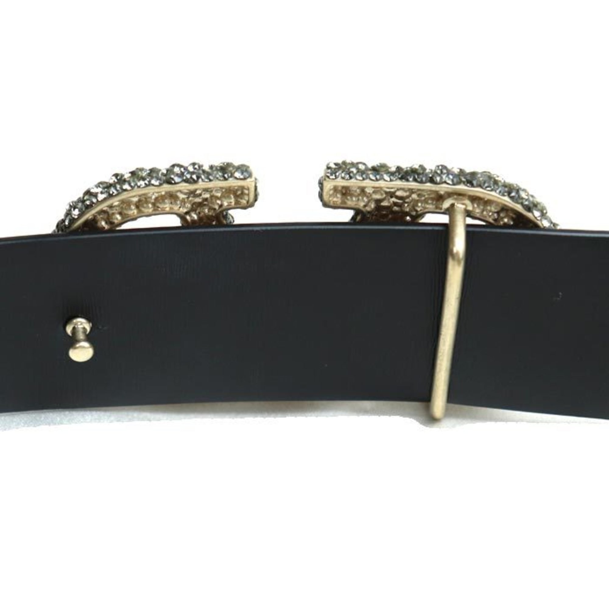 Valentino Garavani V Reversible Rhinestone Belt Gold 75/30(S) Women's