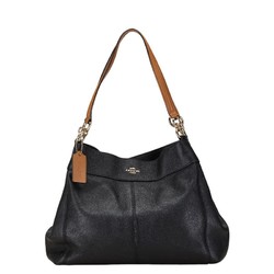 Coach Lexy Hobo Tote Bag F38987 Black Brown Leather Women's COACH