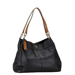 Coach Lexy Hobo Tote Bag F38987 Black Brown Leather Women's COACH