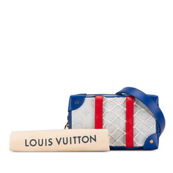 Louis Vuitton Monogram Taiga Rama LV x NBA Soft Trunk Phone Box Shoulder Bag M80101 Antarctica Blue PVC Leather Canvas Women's LOUIS VUITTON