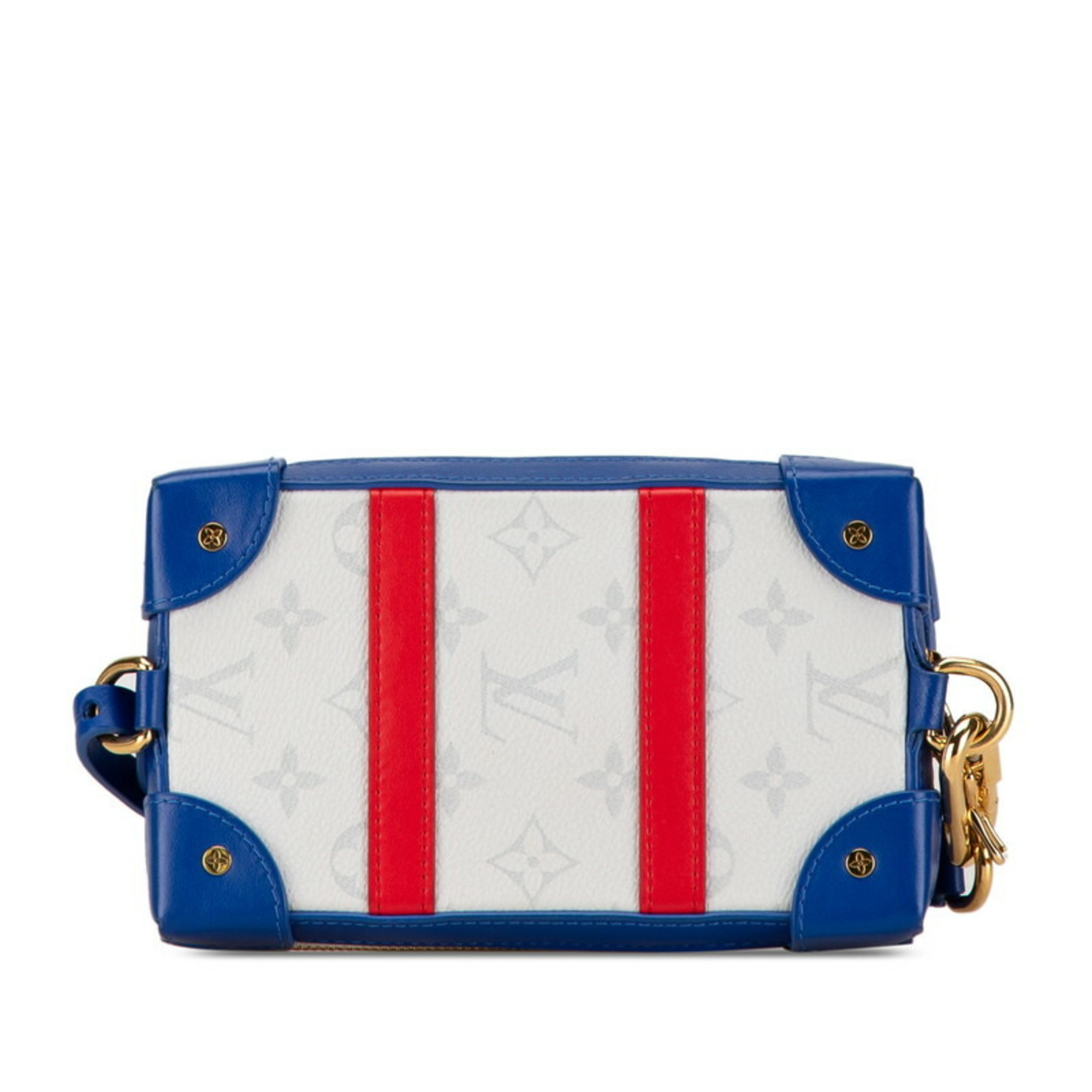 Louis Vuitton Monogram Taiga Rama LV x NBA Soft Trunk Phone Box Shoulder Bag M80101 Antarctica Blue PVC Leather Canvas Women's LOUIS VUITTON