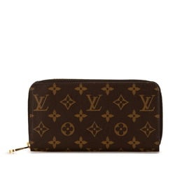 Louis Vuitton Monogram Zippy Wallet Round Long M60017 Brown PVC Women's LOUIS VUITTON