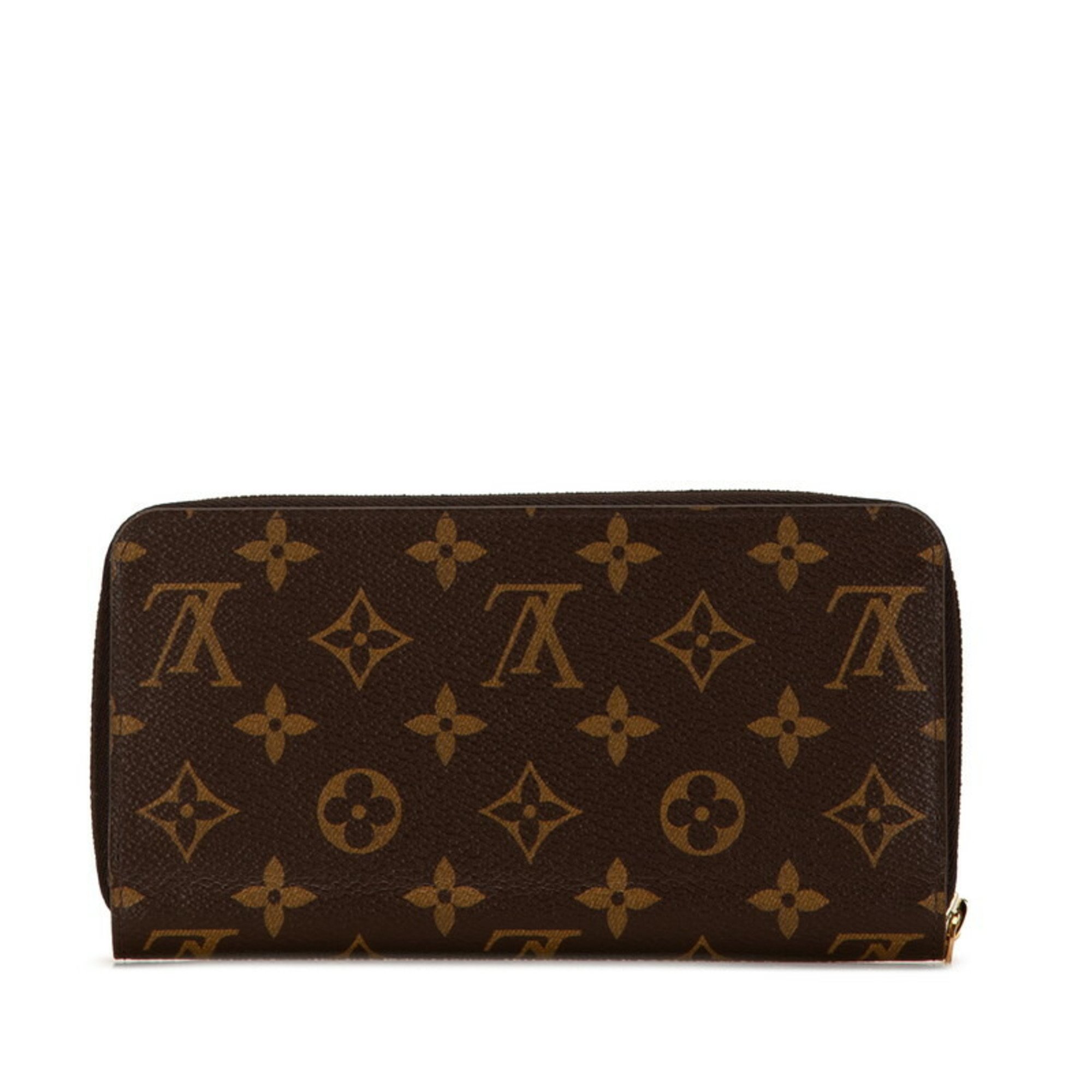 Louis Vuitton Monogram Zippy Wallet Round Long M60017 Brown PVC Women's LOUIS VUITTON