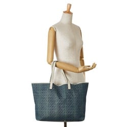 Gucci GG Denim Tote Bag Shoulder 257245 Blue White Leather Women's GUCCI