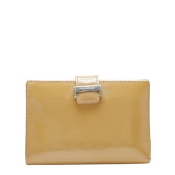 Saint Laurent Bi-fold Wallet Beige Leather Women's SAINT LAURENT