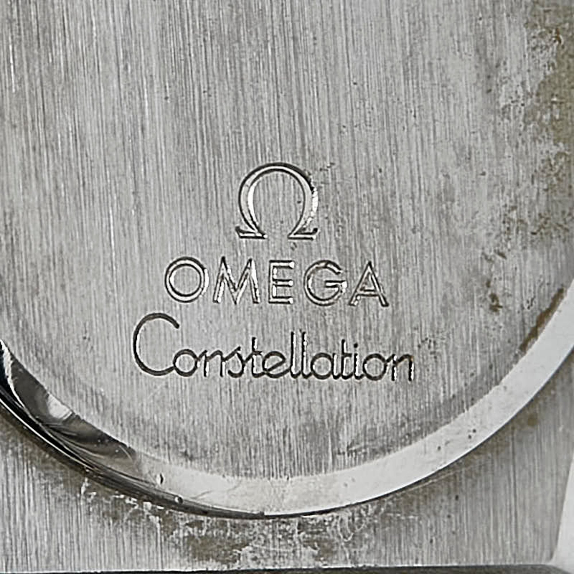 OMEGA Constellation Flat Bezel Watch 1570.30 Quartz Gold Dial Stainless Steel Ladies