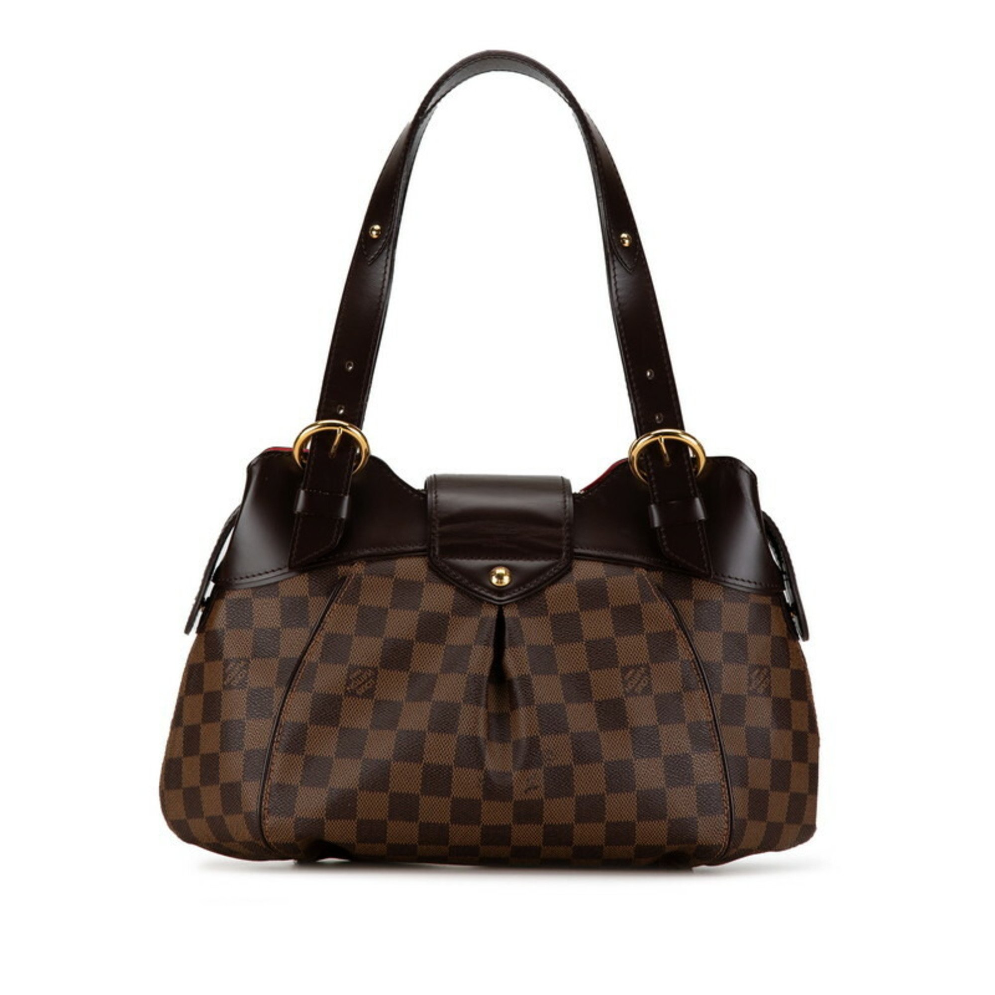 Louis Vuitton Damier Sistine PM Handbag N41542 Brown PVC Leather Women's LOUIS VUITTON