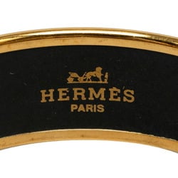 Hermes enamel GM cloisonné bangle, horse motif gold, blue, multi-color, plated, for women, HERMES