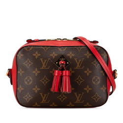 Louis Vuitton Monogram Santonge Coquelicot Shoulder Bag M43556 Red Brown PVC Leather Women's LOUIS VUITTON