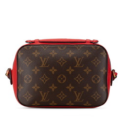 Louis Vuitton Monogram Santonge Coquelicot Shoulder Bag M43556 Red Brown PVC Leather Women's LOUIS VUITTON