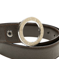 BVLGARI B.Zero1 Belt Size: 110/44 Brown Silver Leather Women's