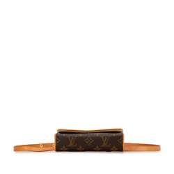 Louis Vuitton Monogram Pochette Florentine Body Bag Waist Shoulder M51855 Brown PVC Leather Women's LOUIS VUITTON