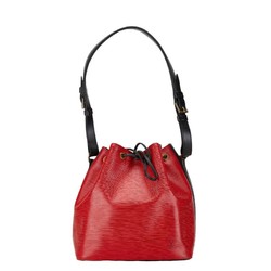 Louis Vuitton Epi Petit Noe Shoulder Bag M44172 Castilian Red Noir Leather Women's LOUIS VUITTON