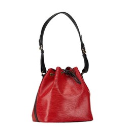 Louis Vuitton Epi Petit Noe Shoulder Bag M44172 Castilian Red Noir Leather Women's LOUIS VUITTON