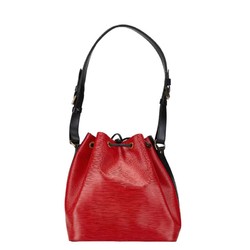 Louis Vuitton Epi Petit Noe Shoulder Bag M44172 Castilian Red Noir Leather Women's LOUIS VUITTON