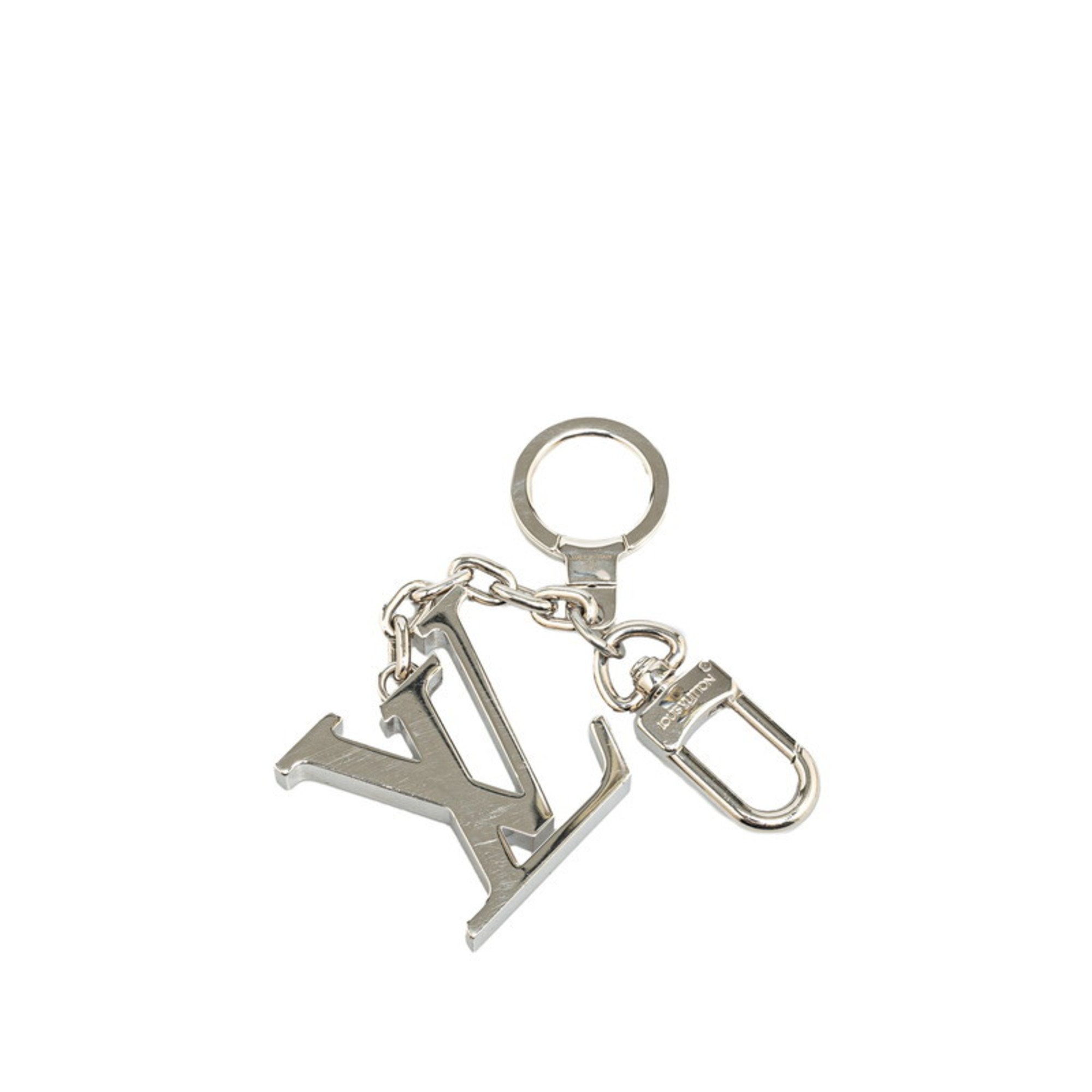 Louis Vuitton Porte Cle Initial LV Key Ring Holder Bag Charm M65071 Silver Metal Women's LOUIS VUITTON