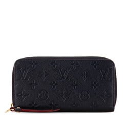 Louis Vuitton Monogram Empreinte Zippy Wallet Round Long M62121 Marine Rouge Navy Red Leather Women's LOUIS VUITTON