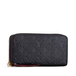 Louis Vuitton Monogram Empreinte Zippy Wallet Round Long M62121 Marine Rouge Navy Red Leather Women's LOUIS VUITTON