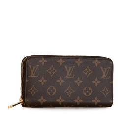 Louis Vuitton Monogram Zippy Wallet Round Long M41895 Brown PVC Women's LOUIS VUITTON