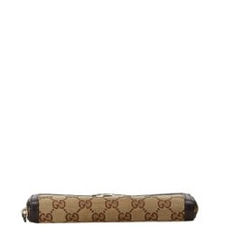 Gucci GG Canvas Interlocking G Long Wallet 308012 Beige Brown Leather Women's GUCCI