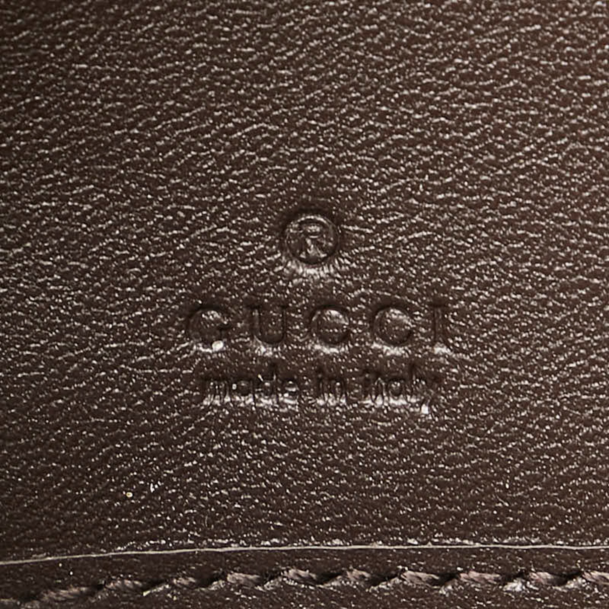 Gucci GG Canvas Interlocking G Long Wallet 308012 Beige Brown Leather Women's GUCCI