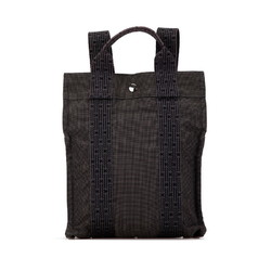 Hermes Air Line Ad PM Backpack Grey Canvas Women's HERMES