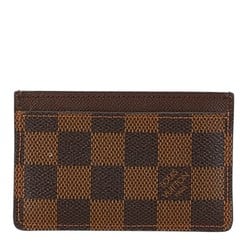 Louis Vuitton Damier Porte Carte Simple Card Case N61722 Brown PVC Leather Women's LOUIS VUITTON