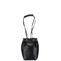 Versace Medusa Shoulder Bag Black Leather Women's VERSACE