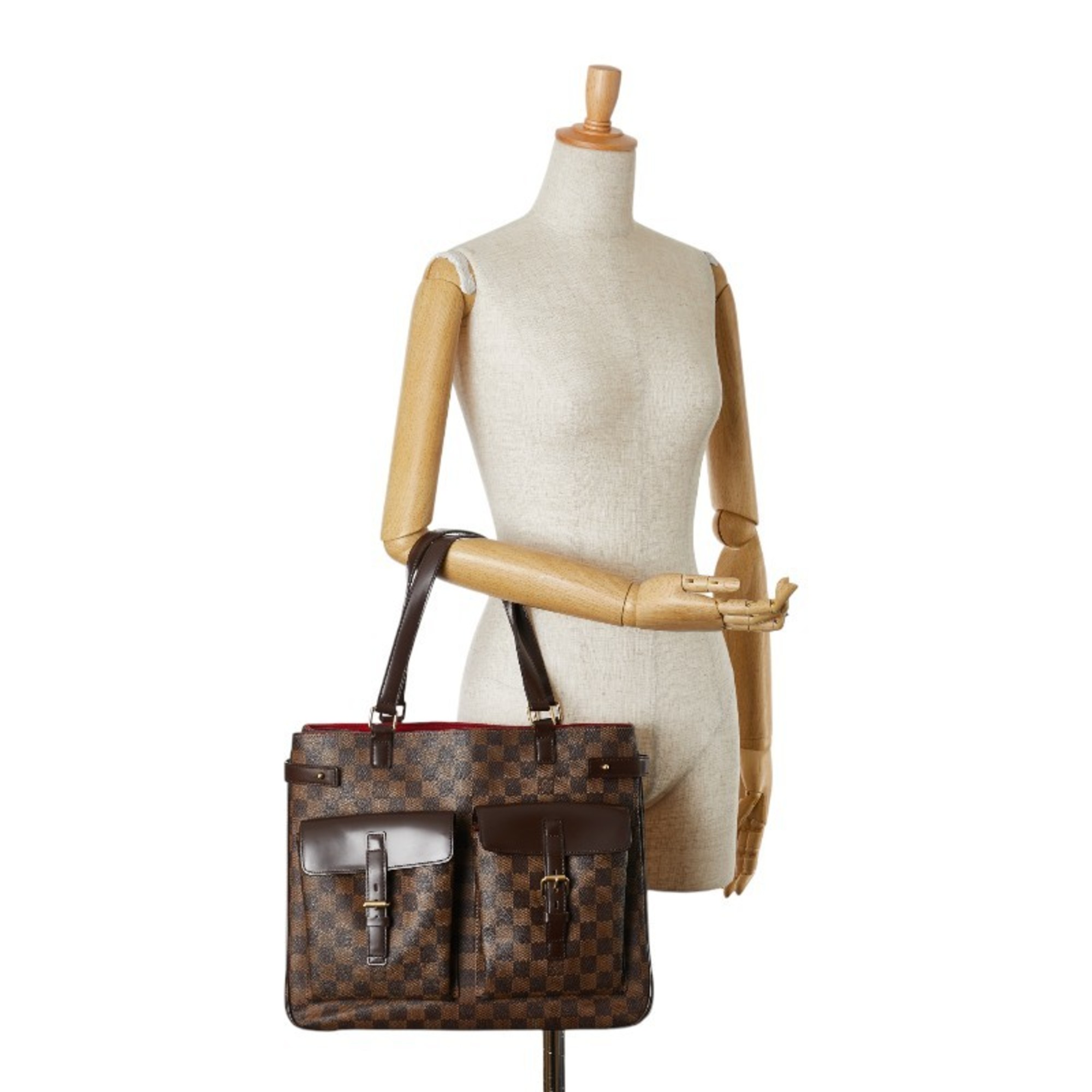 Louis Vuitton Damier Uzes Tote Bag N51128 Brown PVC Leather Women's LOUIS VUITTON