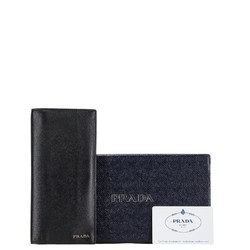 Prada Long Wallet 2MV836 Black Red Leather Women's PRADA