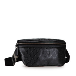 Gucci GG Imprime Waist Bag Body 233269 Black PVC Leather Women's GUCCI