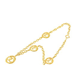 Chanel Coco Mark Necklace Gold Plated Women's CHANEL