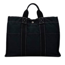 Hermes Foul Tote PM Handbag Bag Navy Canvas Women's HERMES