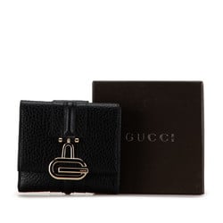 Gucci Bi-fold Wallet 131848 Black Leather Women's GUCCI