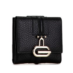 Gucci Bi-fold Wallet 131848 Black Leather Women's GUCCI