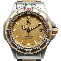 TAG Heuer 4000 Series Date Watch 995.413A Quartz Gold Dial Stainless Steel Men's HEUER