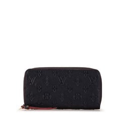 Louis Vuitton Monogram Empreinte Zippy Wallet Round Long M62121 Marine Rouge Navy Red Leather Women's LOUIS VUITTON