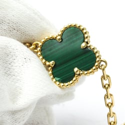 Van Cleef & Arpels Vintage Alhambra Yellow Gold (18K) Malachite Charm Bracelet Gold