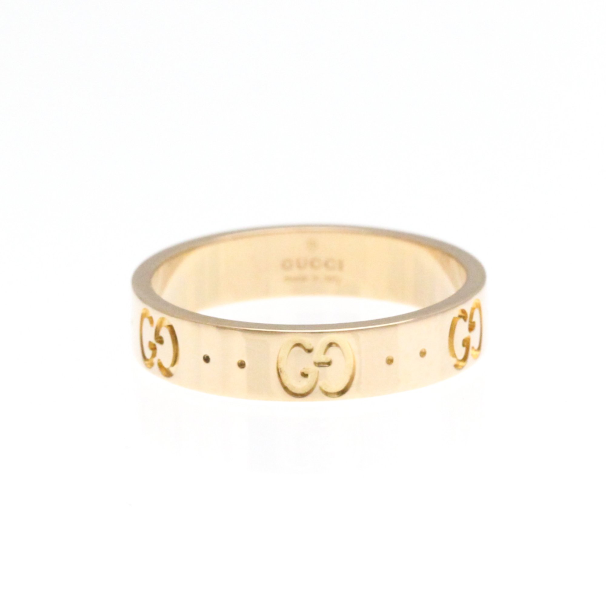 Gucci Icon Pink Gold (18K) Fashion No Stone Band Ring Pink Gold