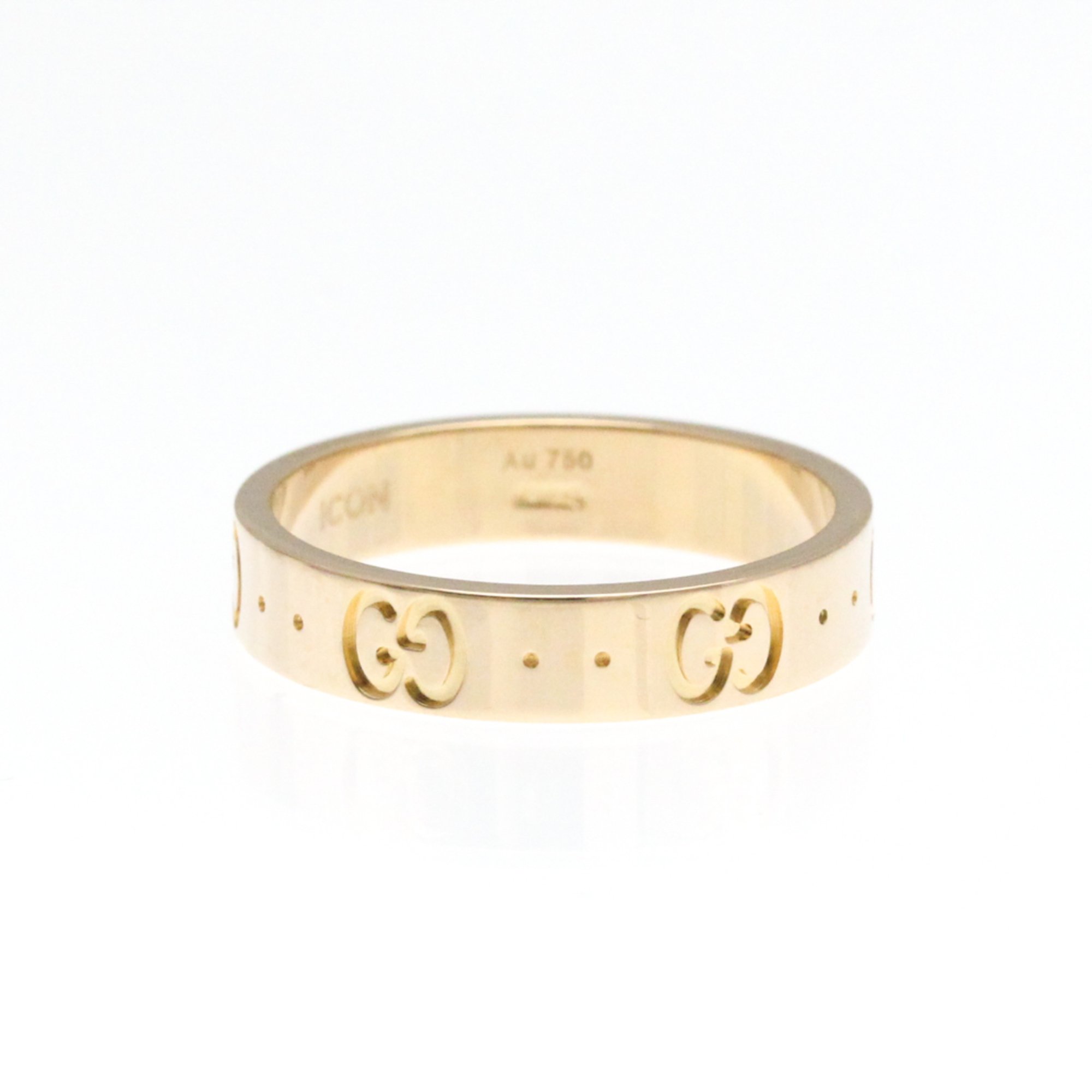 Gucci Icon Pink Gold (18K) Fashion No Stone Band Ring Pink Gold