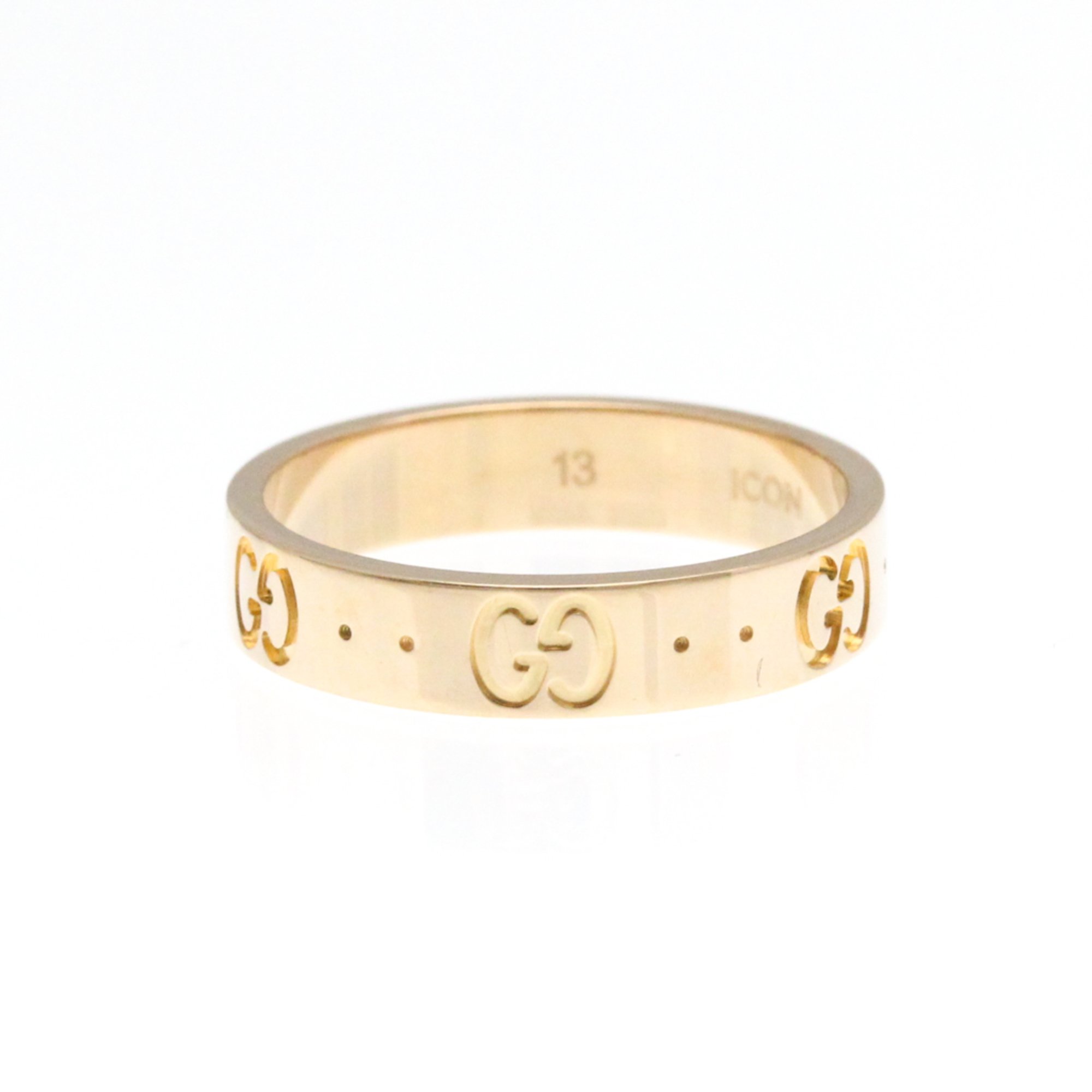 Gucci Icon Pink Gold (18K) Fashion No Stone Band Ring Pink Gold