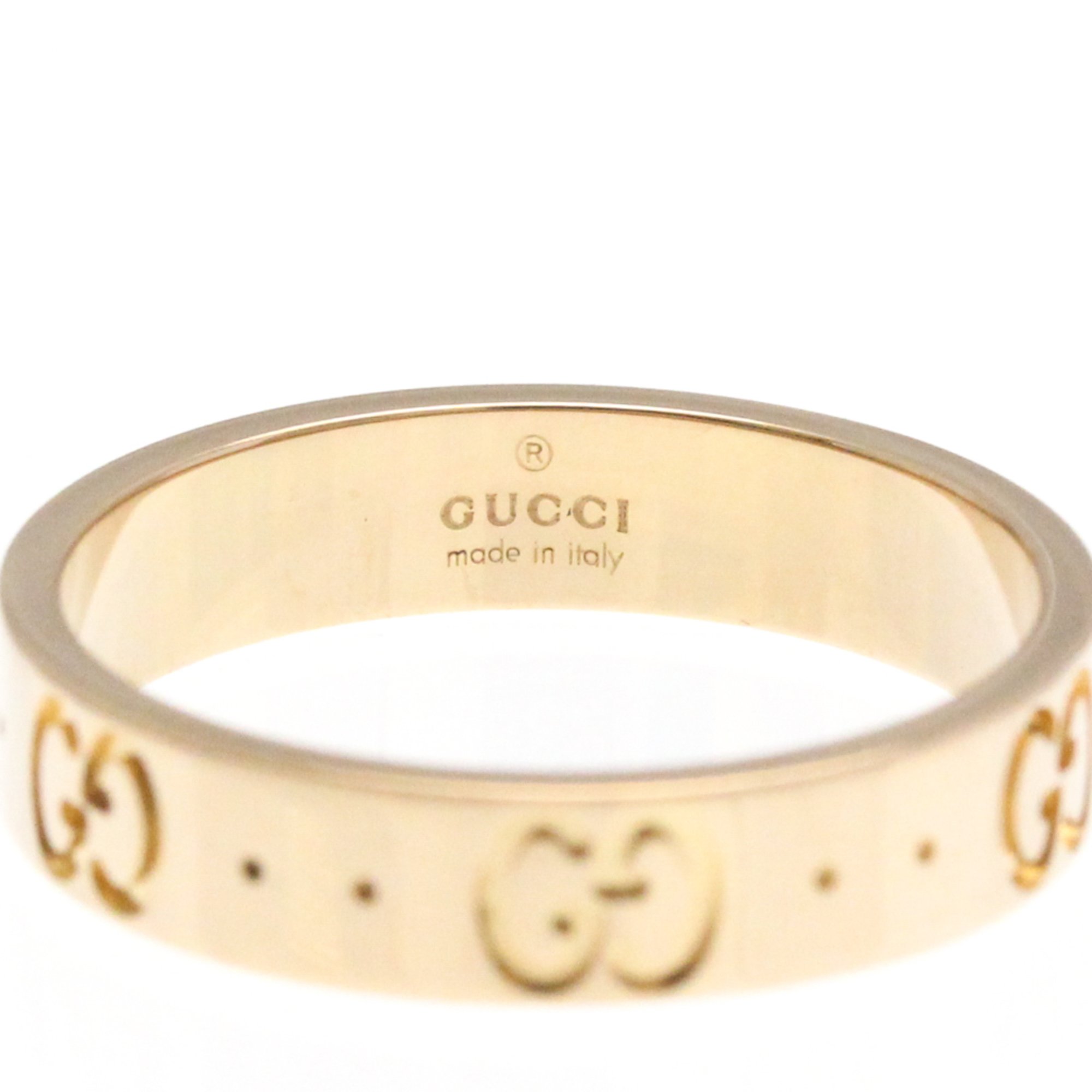 Gucci Icon Pink Gold (18K) Fashion No Stone Band Ring Pink Gold