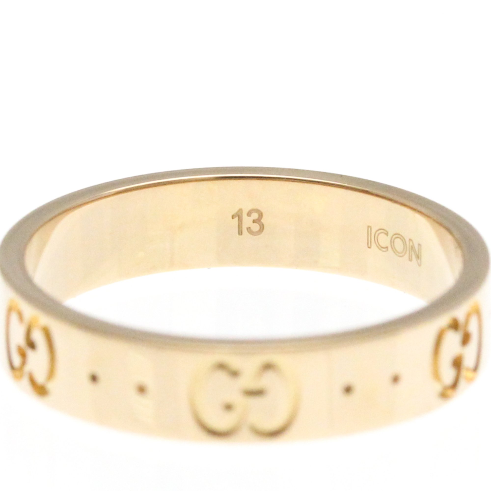 Gucci Icon Pink Gold (18K) Fashion No Stone Band Ring Pink Gold