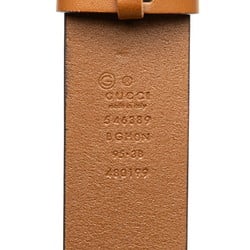 Gucci Interlocking G Belt 95.38 546389 Brown Leather Men's GUCCI