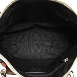 Coach handbag shoulder bag F57486 black white leather women's COACH