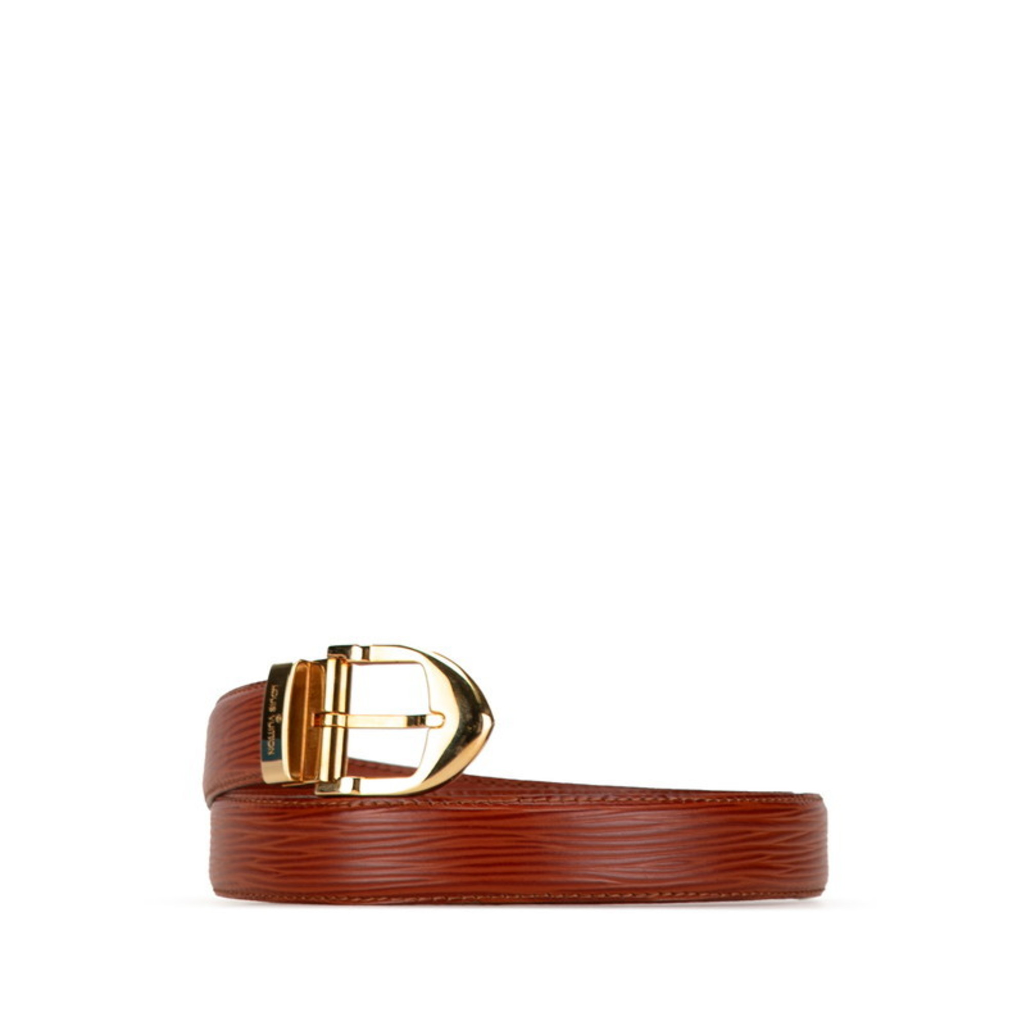 Louis Vuitton Epi Santur Classic Belt Size: 110/44 R15003 Kenya Brown Leather Women's LOUIS VUITTON