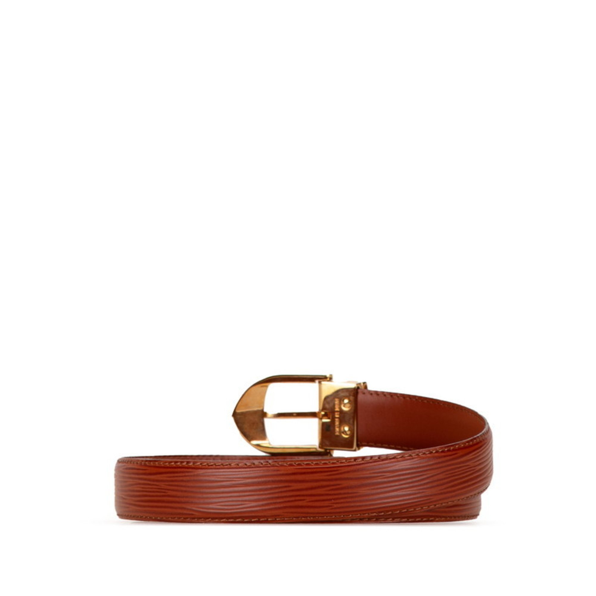 Louis Vuitton Epi Santur Classic Belt Size: 110/44 R15003 Kenya Brown Leather Women's LOUIS VUITTON