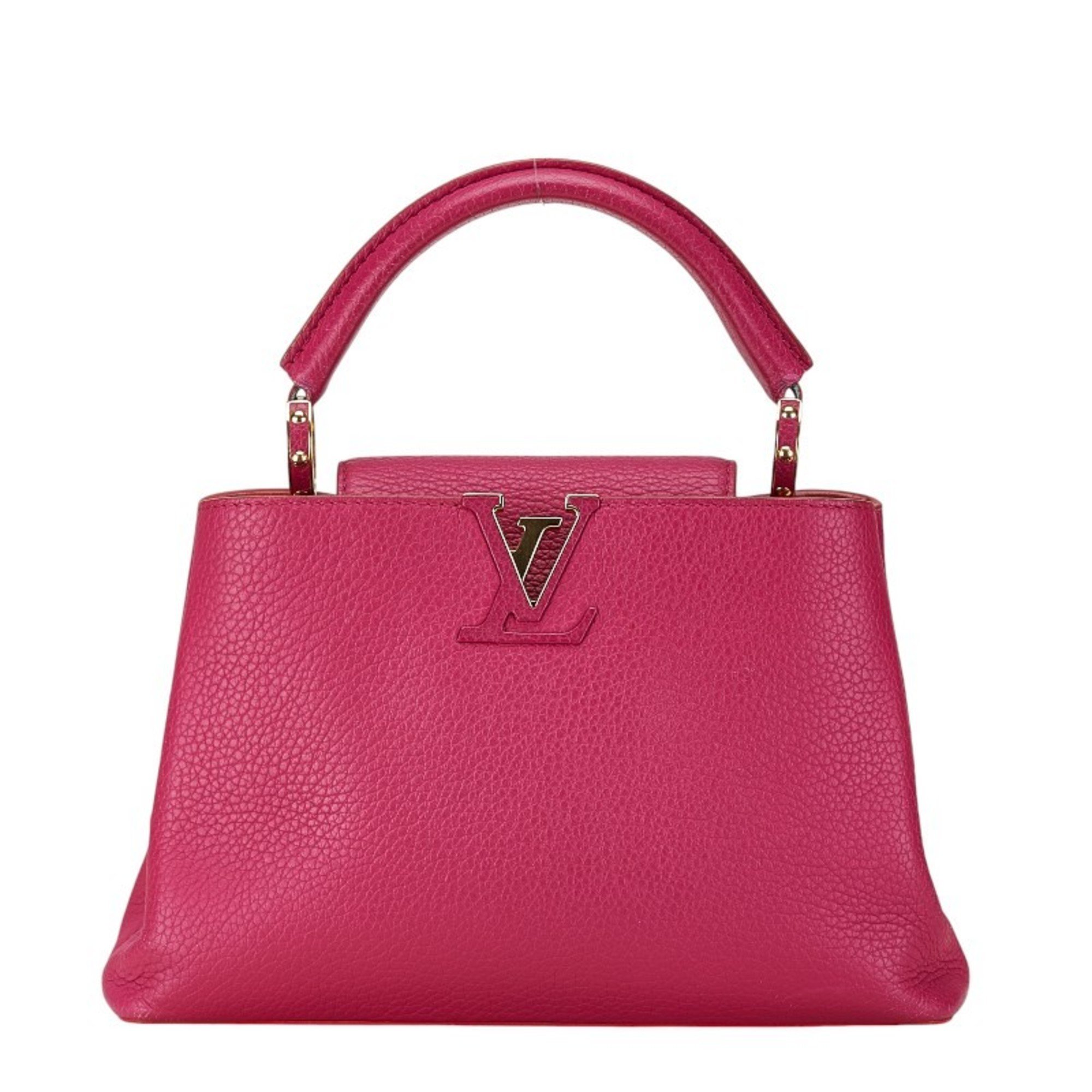 Louis Vuitton Capucines BB Handbag Shoulder Bag M90294 Pink Taurillon Leather Women's LOUIS VUITTON