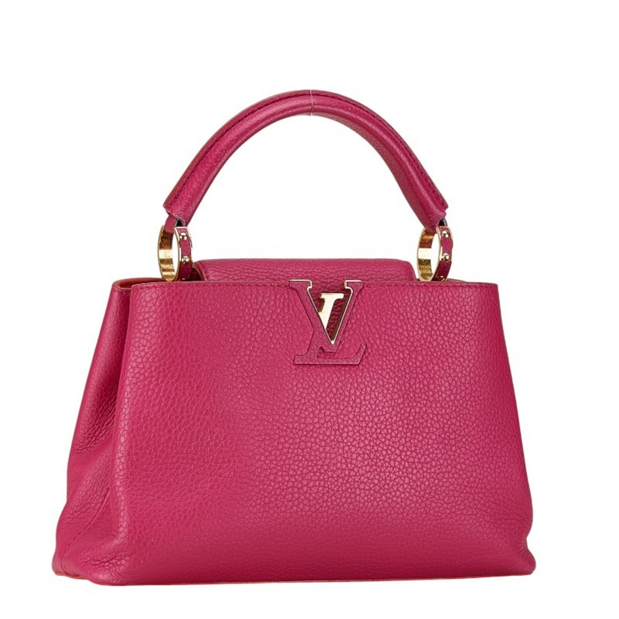 Louis Vuitton Capucines BB Handbag Shoulder Bag M90294 Pink Taurillon Leather Women's LOUIS VUITTON